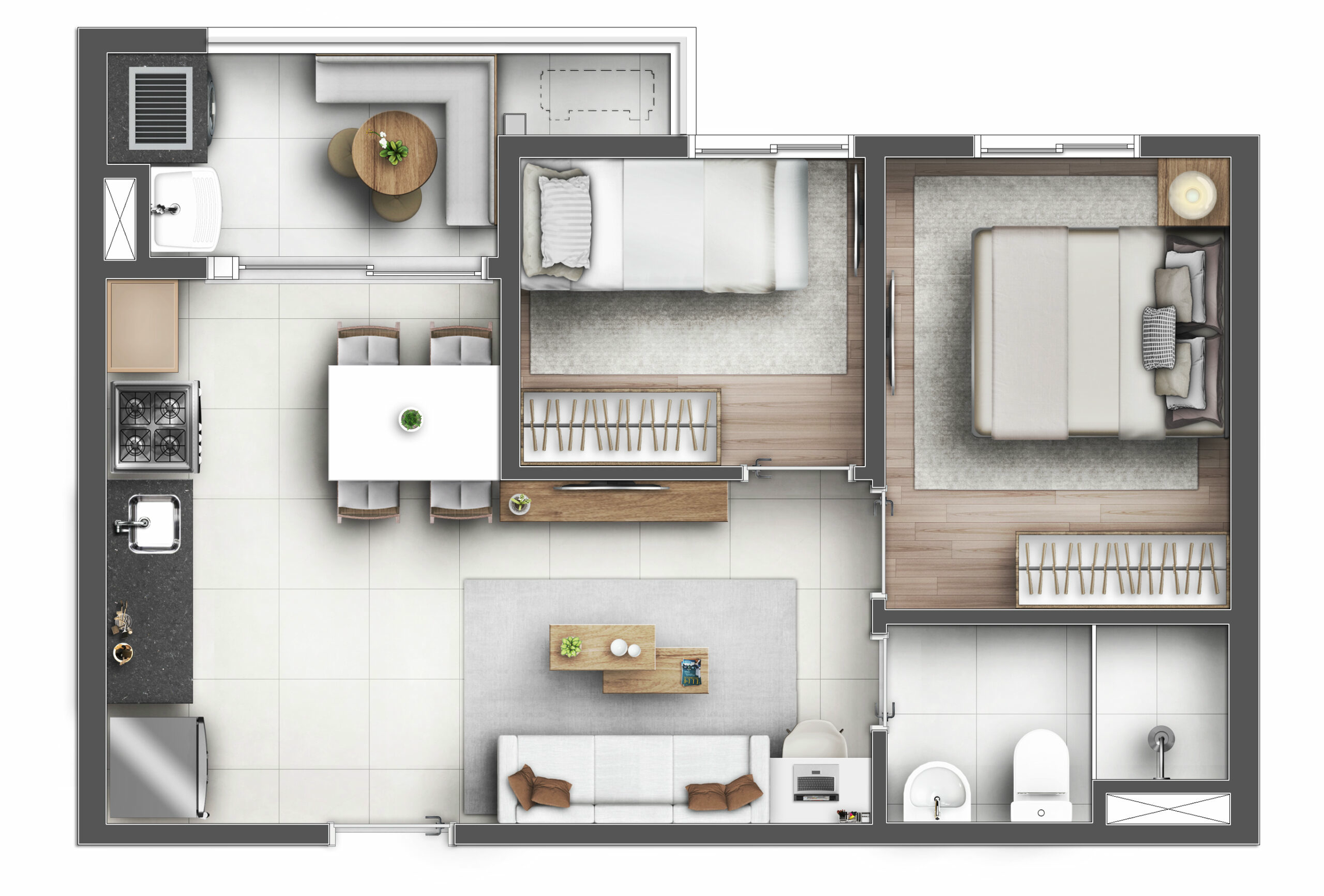 Apartamento à venda com 43m², 2 quartos sem vaga - 30