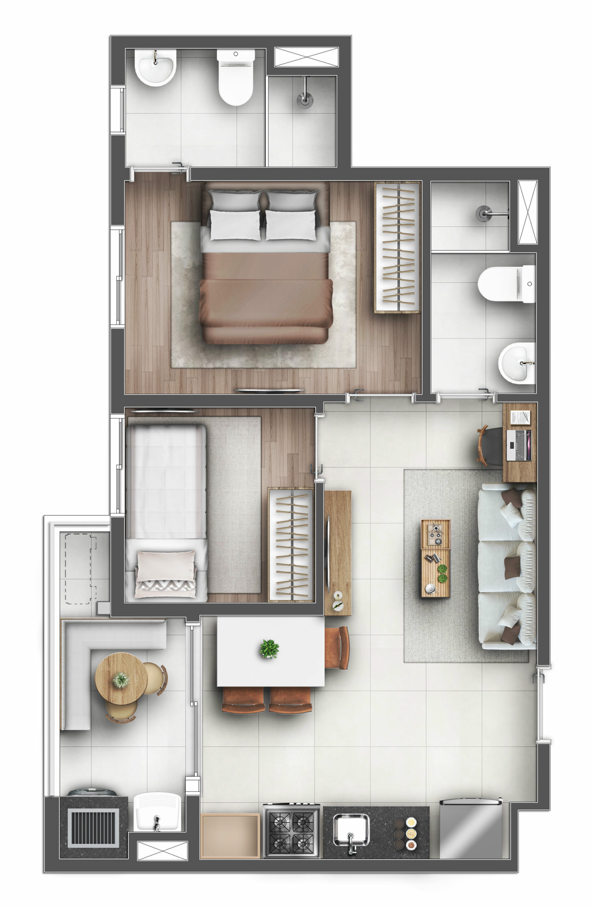 Apartamento à venda com 45m², 2 quartos com vaga - 30
