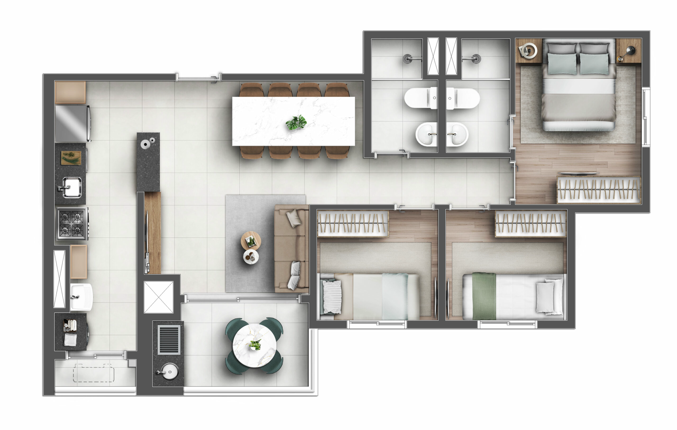 Apartamento à venda com 64m², 3 quartos com vaga - 30