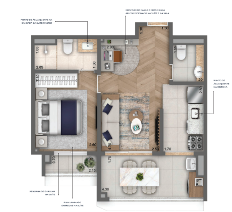Apartamento à venda com 47m², 1 quarto com vaga - 12