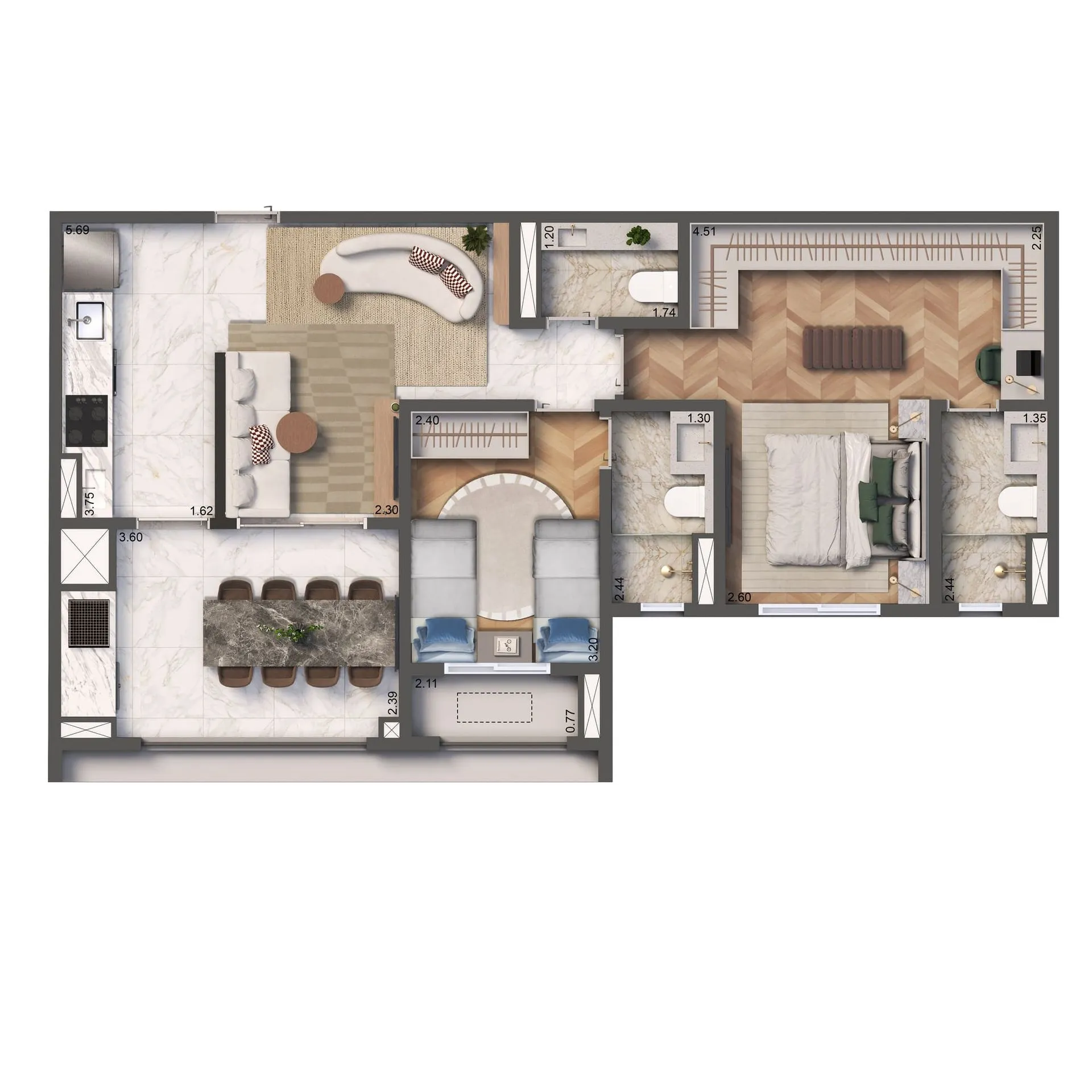 Apartamento à venda com 76m², 2 quartos com vaga - 18