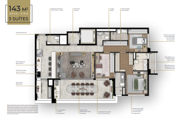 Apartamento à venda com 143m², 4 quartos com vaga - 24