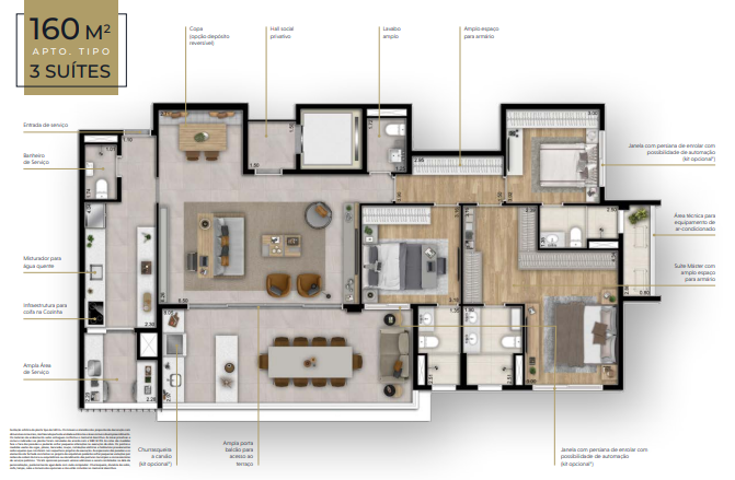 Apartamento à venda com 160m², 3 quartos com vaga - 24
