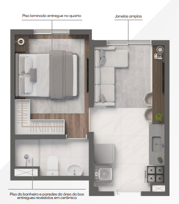 Apartamento à venda com 25m², 1 quarto sem vaga - 16