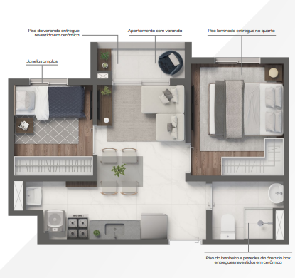 Apartamento à venda com 33m², 2 quartos sem vaga - 16