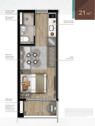 Studio à venda com 21m², 0 quartos sem vaga - 12