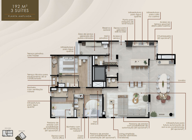 Apartamento à venda com 192m², 3 quartos com vaga - 17