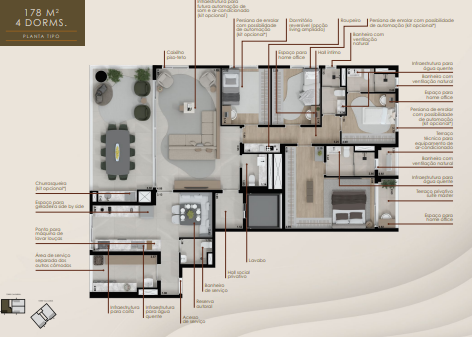 Apartamento à venda com 178m², 4 quartos com vaga - 17