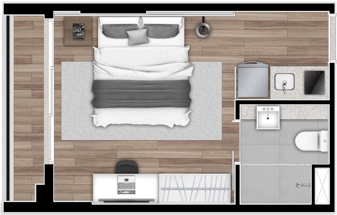 Studio à venda com 21m², 0 quartos sem vaga - 36