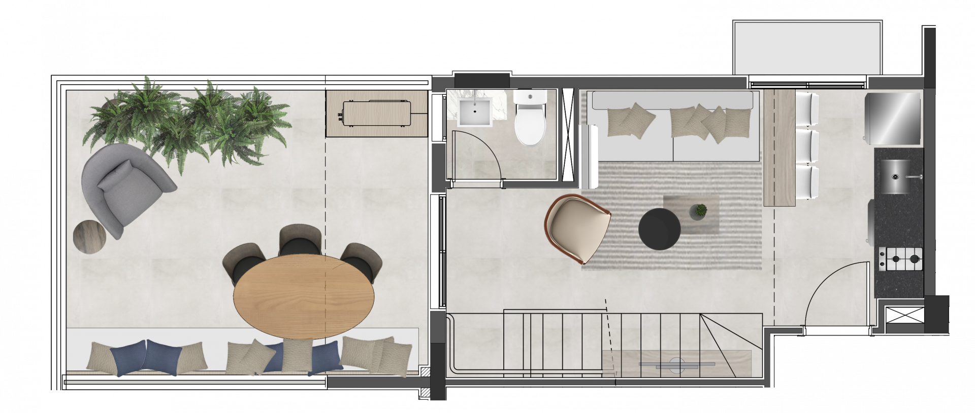 Apartamento à venda com 62m², 1 quarto com vaga - 35