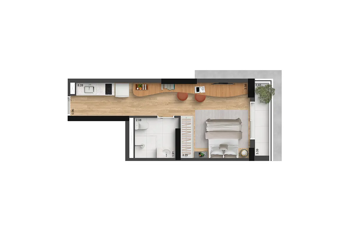 Studio à venda com 33m², 0 quartos sem vaga - 30