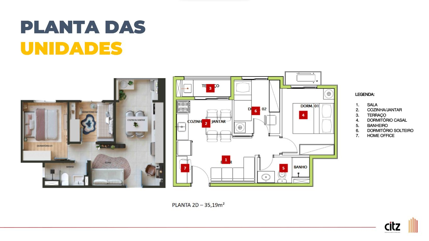 Apartamento à venda com 35m², 2 quartos sem vaga - 21