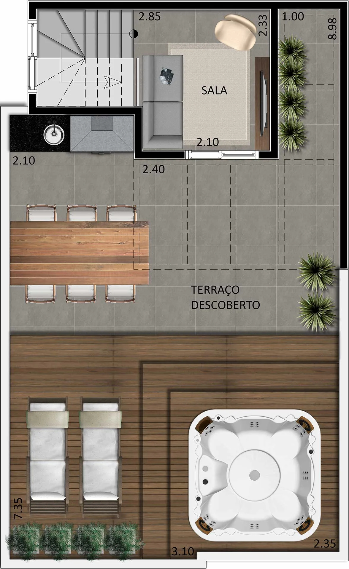 Apartamento à venda com 102m², 2 quartos com vaga - 14