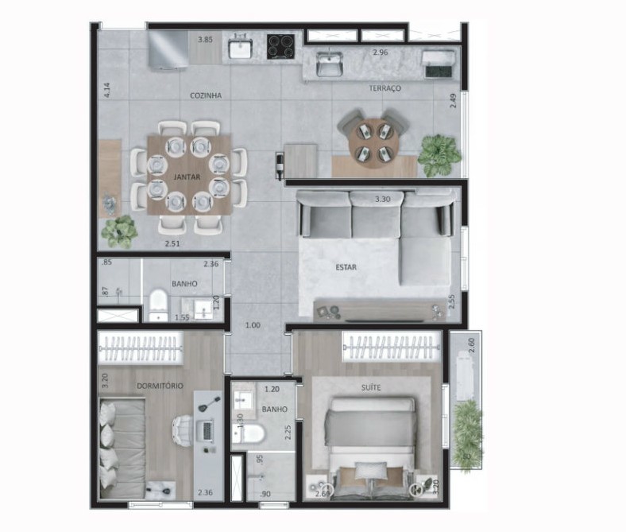 Apartamento à venda com 62m², 3 quartos com vaga - 18