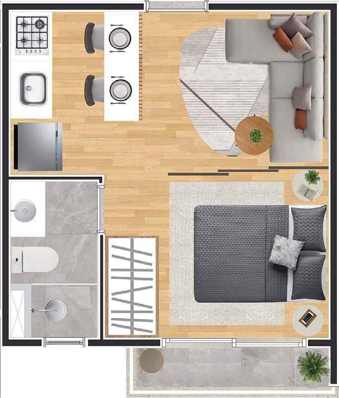 Studio à venda com 25m², 0 quartos sem vaga - 16