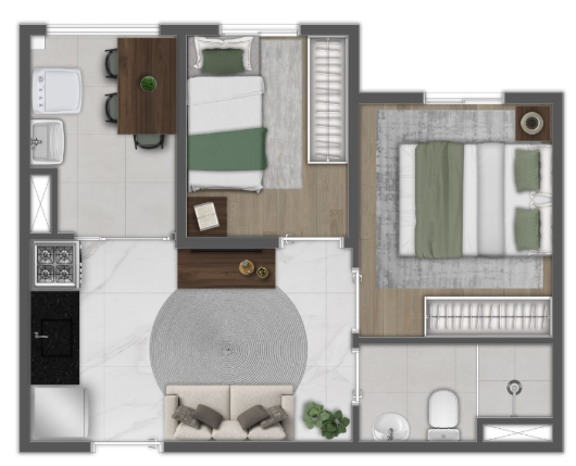 Apartamento à venda com 34m², 2 quartos sem vaga - 20
