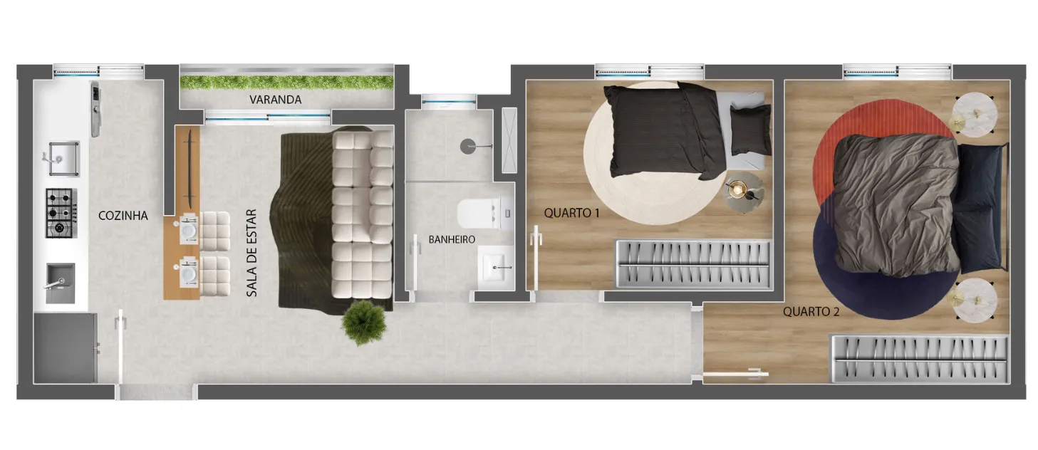 Apartamento à venda com 40m², 2 quartos sem vaga - 18