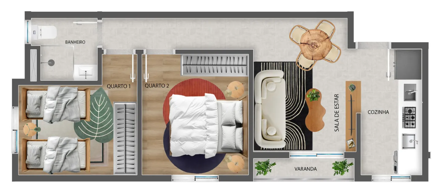 Apartamento à venda com 45m², 2 quartos sem vaga - 18