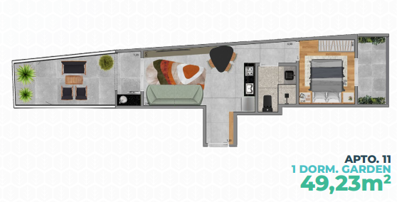 Apartamento à venda com 36m², 1 quarto sem vaga - 23