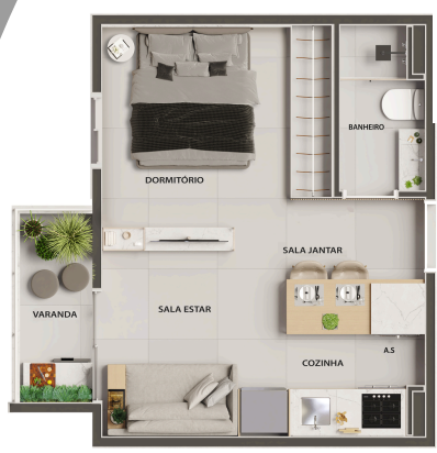 Studio à venda com 26m², 0 quartos sem vaga - 24