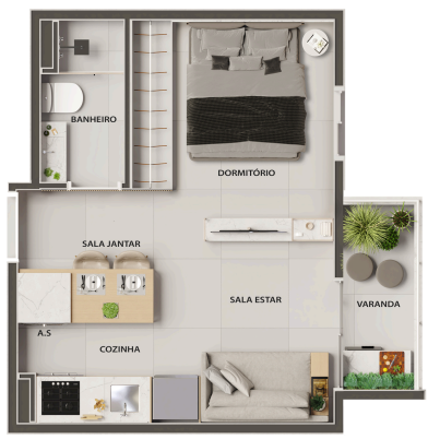 Studio à venda com 29m², 0 quartos sem vaga - 24