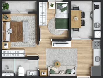 Apartamento à venda com 36m², 2 quartos sem vaga - 23