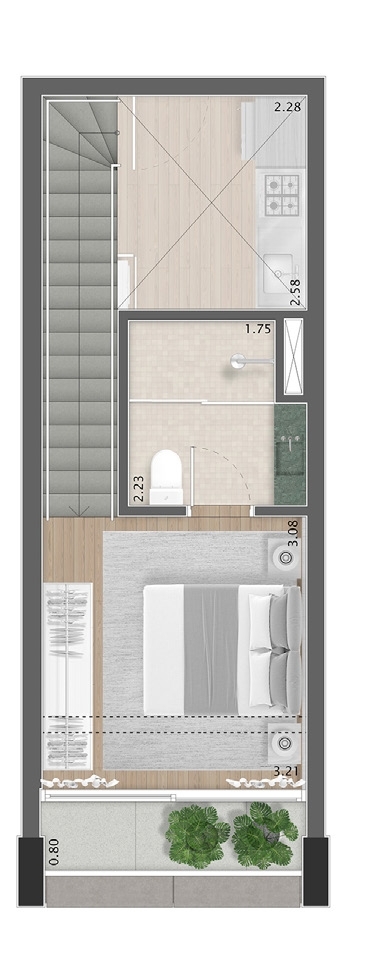 Apartamento à venda com 54m², 1 quarto com vaga - 10