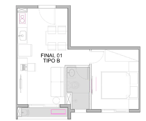 Studio à venda com 28m², 1 quarto sem vaga - 4