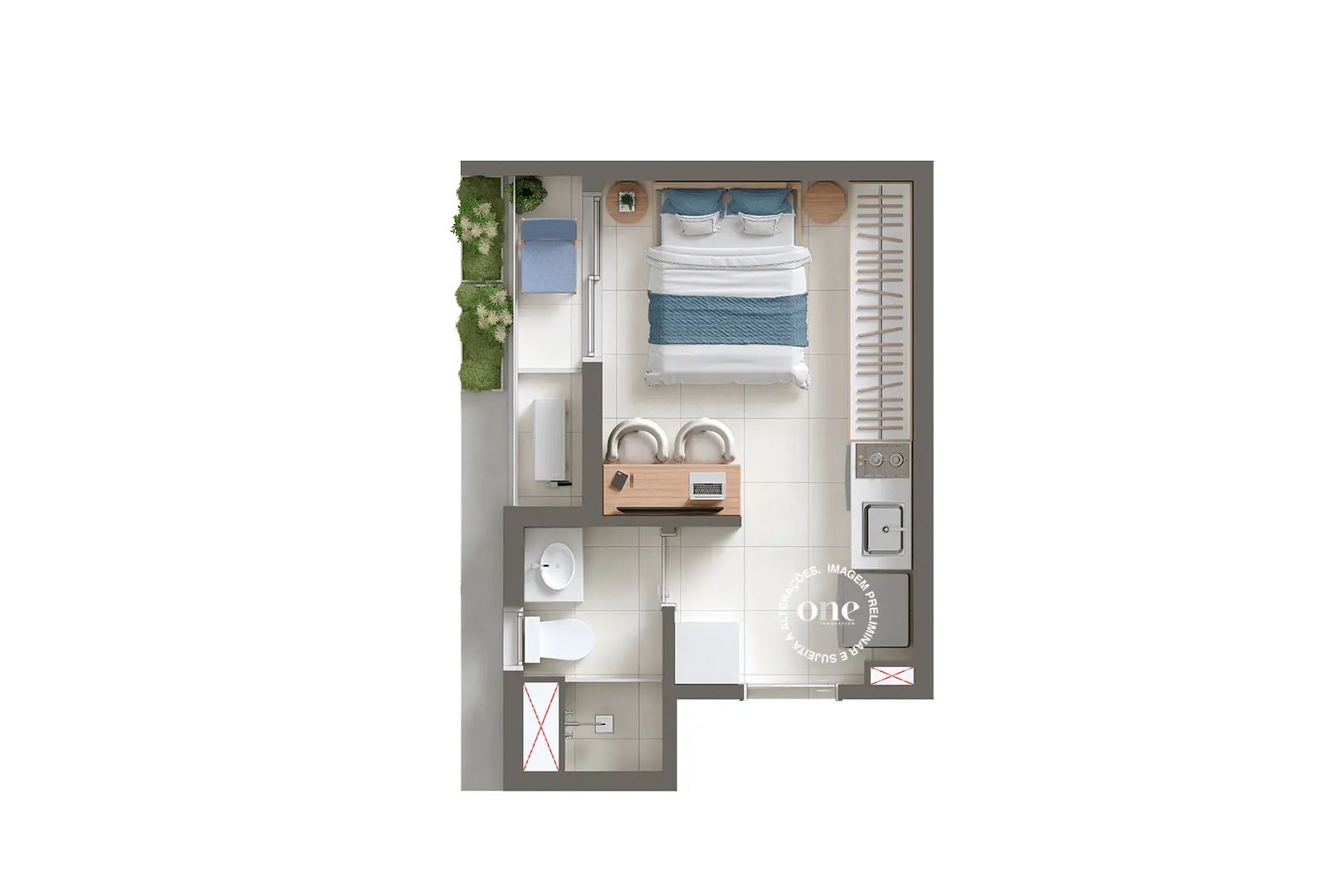 Studio à venda com 24m², 0 quartos sem vaga - 12