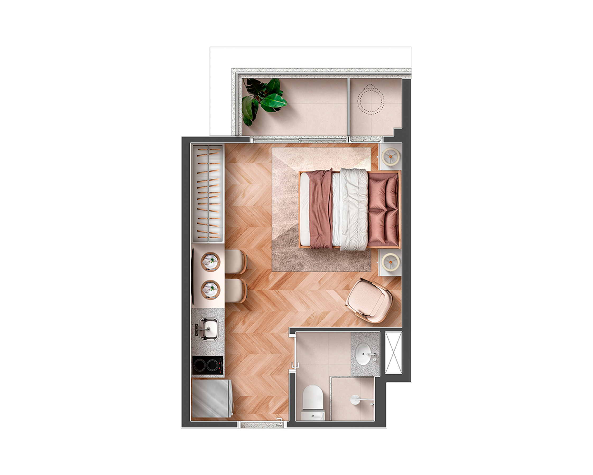 Studio à venda com 26m², 0 quartos sem vaga - 23