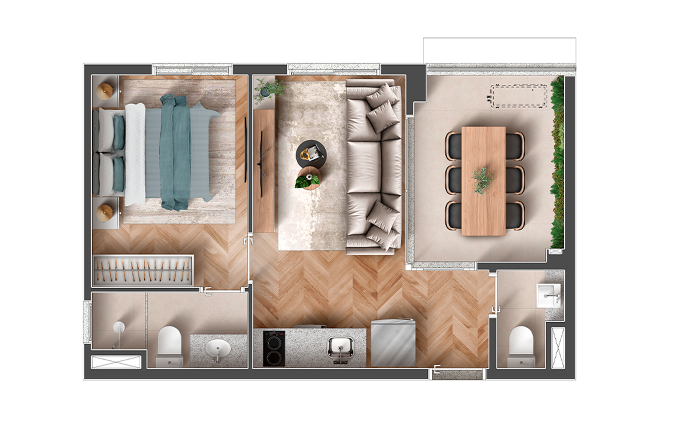 Apartamento à venda com 38m², 1 quarto sem vaga - 23