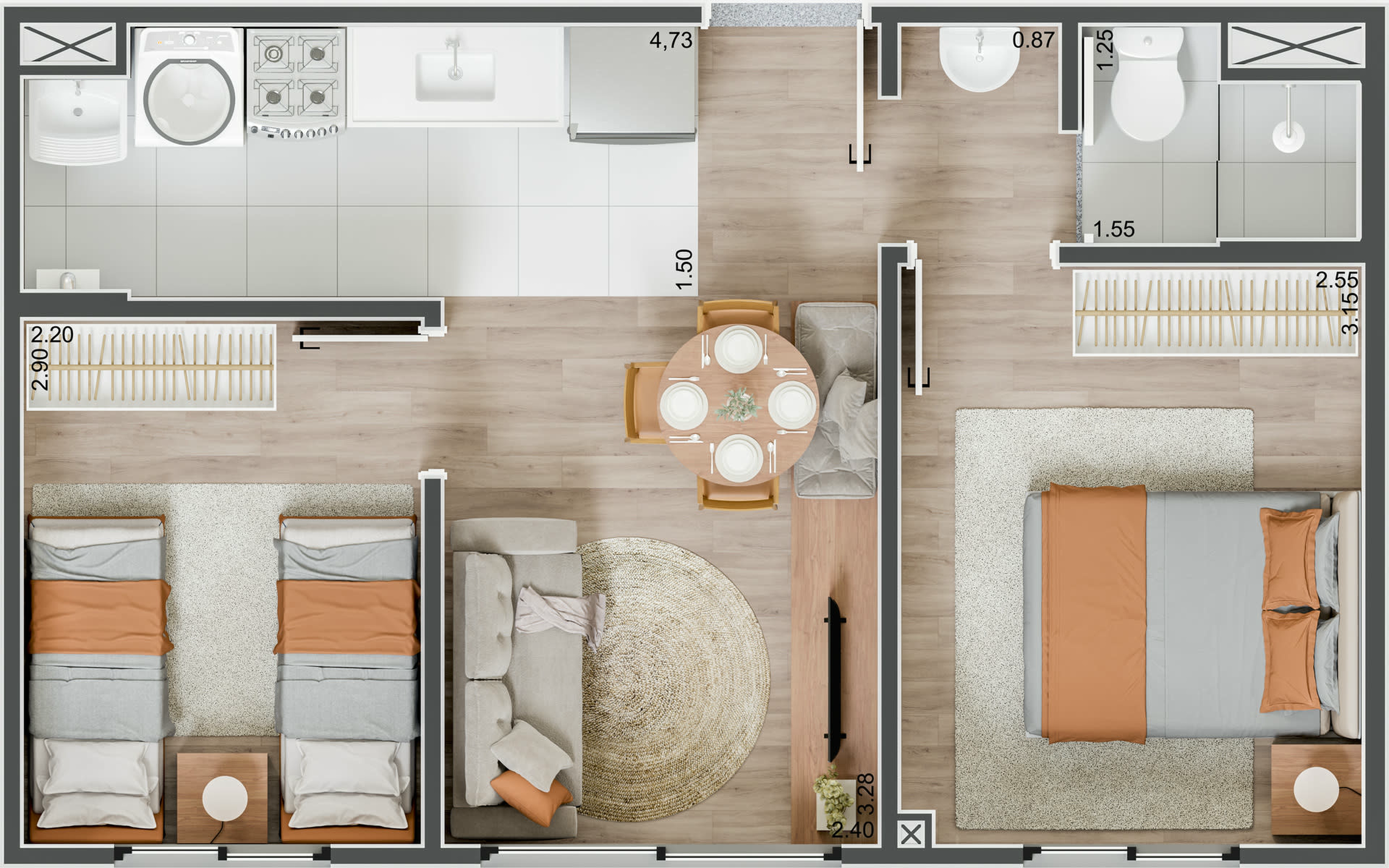 Apartamento à venda com 36m², 2 quartos sem vaga - 10