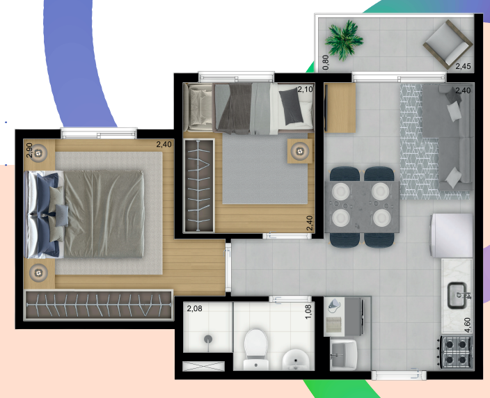 Apartamento à venda com 34m², 2 quartos sem vaga - 16