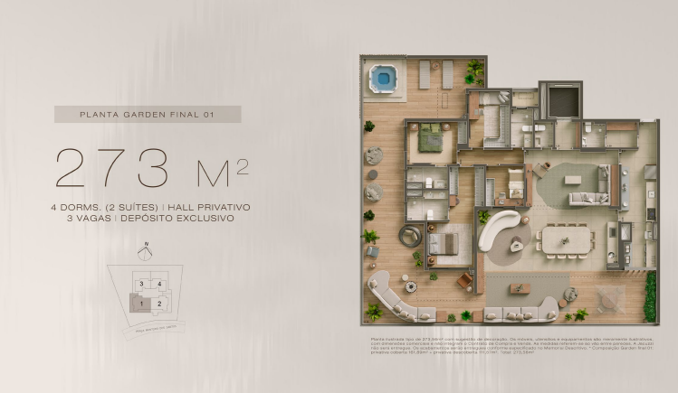 Apartamento à venda com 273m², 4 quartos com vaga - 19