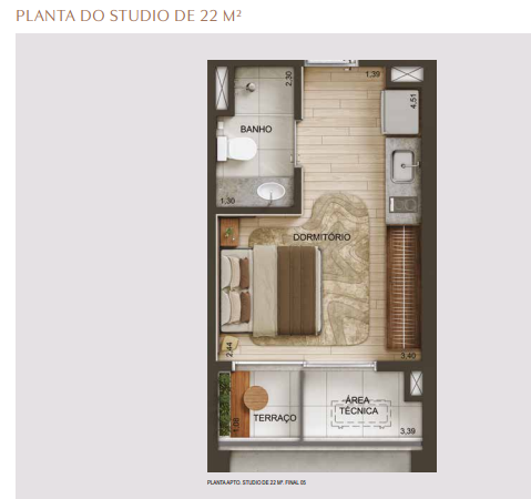 Studio à venda com 22m², 0 quartos sem vaga - 37