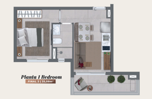 Apartamento à venda com 35m², 1 quarto sem vaga - 19