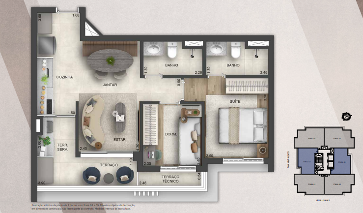 Apartamento à venda com 55m², 2 quartos com vaga - 10