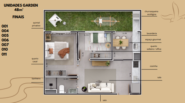 Apartamento à venda com 48m², 2 quartos sem vaga - 19