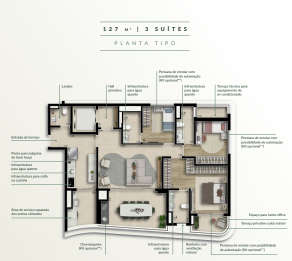 Apartamento à venda com 127m², 3 quartos sem vaga - 14
