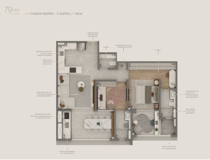 Apartamento à venda com 79m², 2 quartos com vaga - 16