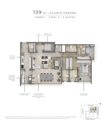 Apartamento à venda com 139m², 3 quartos com vaga - 17