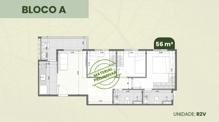 Apartamento à venda com 56m², 3 quartos com vaga - 19