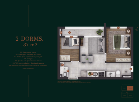 Apartamento à venda com 37m², 2 quartos sem vaga - 16