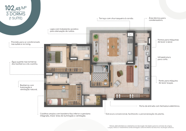 Apartamento à venda com 102m², 3 quartos com vaga - 16