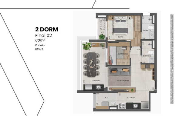Apartamento à venda com 60m², 2 quartos com vaga - 21