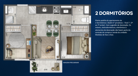 Apartamento à venda com 38m², 2 quartos sem vaga - 9