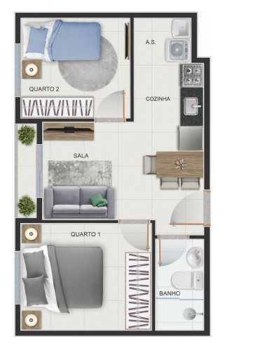 Apartamento à venda com 33m², 2 quartos sem vaga - 3