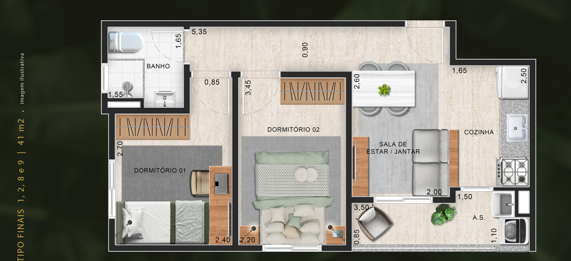 Apartamento à venda com 41m², 2 quartos com vaga - 25