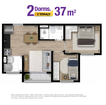 Apartamento à venda com 37m², 2 quartos com vaga - 16