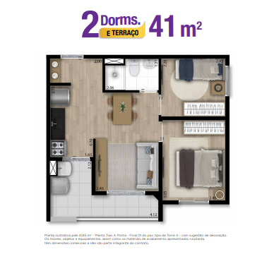 Apartamento à venda com 41m², 2 quartos com vaga - 16